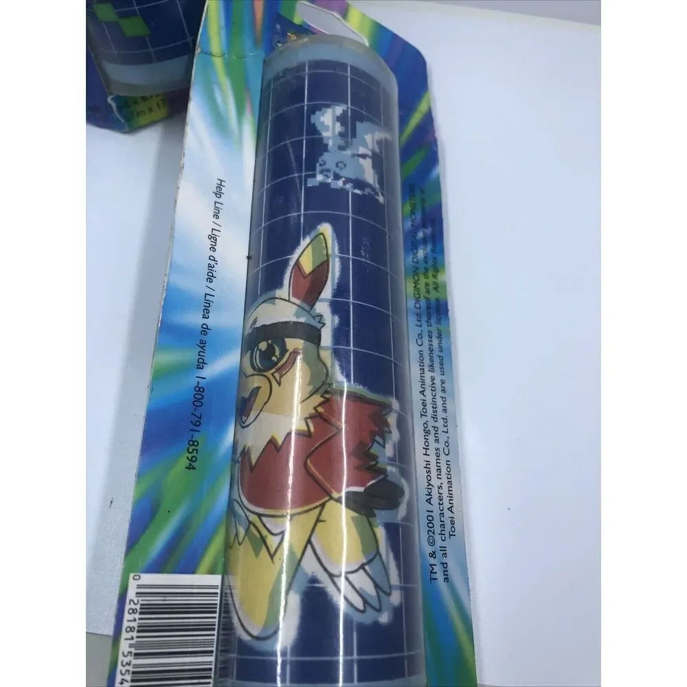3 Digimon Digital Monsters Self Stick Wall Paper Border 8.4sq.ft 5ydx6.75in VTG.